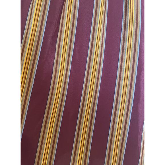 VTG Calvin Klein 100% Silk Stripped School Girl Pull On Mini Skirt Size 4 - Picture 10 of 11